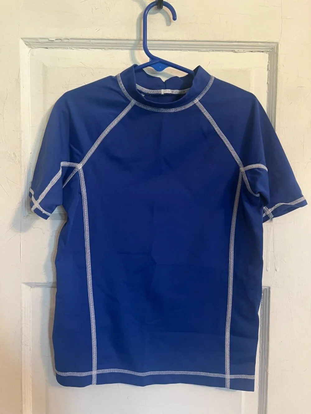 Blue Lands' End Boy's Rashguard Top - M 5-6